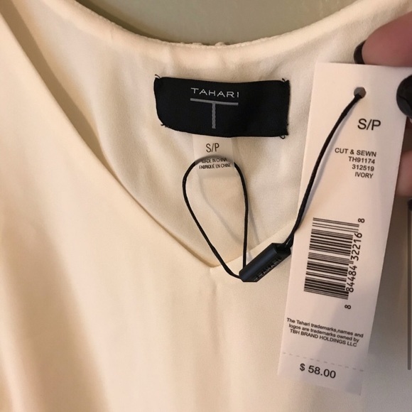 T Tahari Ivory Sleeveless Blouse / Shell, NWT - Picture 3 of 5